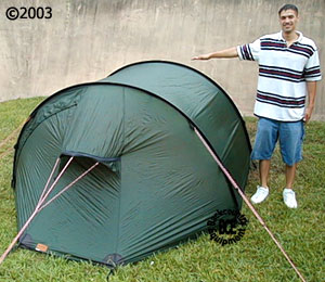 Hilleberg Stalon tent, view with model
