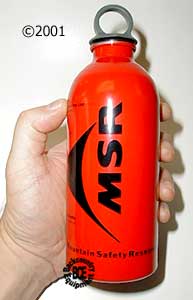 MSR aluminum fuel bottles, 325 ml