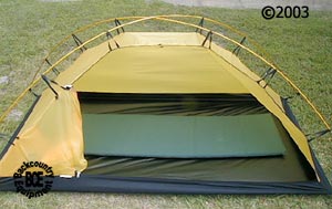 Hilleberg Unna 1 person Mountaineering tent; view of pad